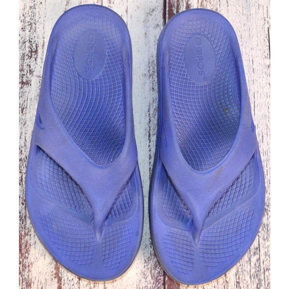 OOFOS OOriginal Original Recovery Navy Comfort Sandals Women's Size 6 Men's 4 - Picture 4 of 8